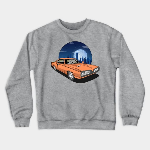 CHARGER CLASSIC ORANGE Crewneck Sweatshirt by Automotive_King